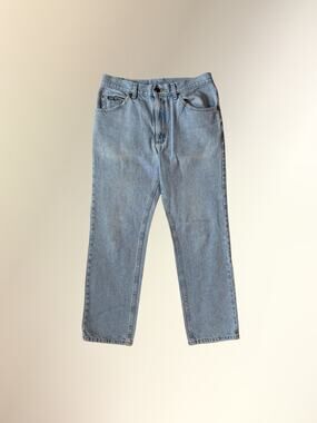 Vintage Lee Light Wash High Waist Straight Leg Mom Jeans Denim Women's 32x30